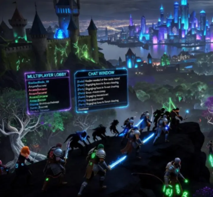 Fantastyczny świat multiplayer z latającymi wyspami i neonowymi miastami